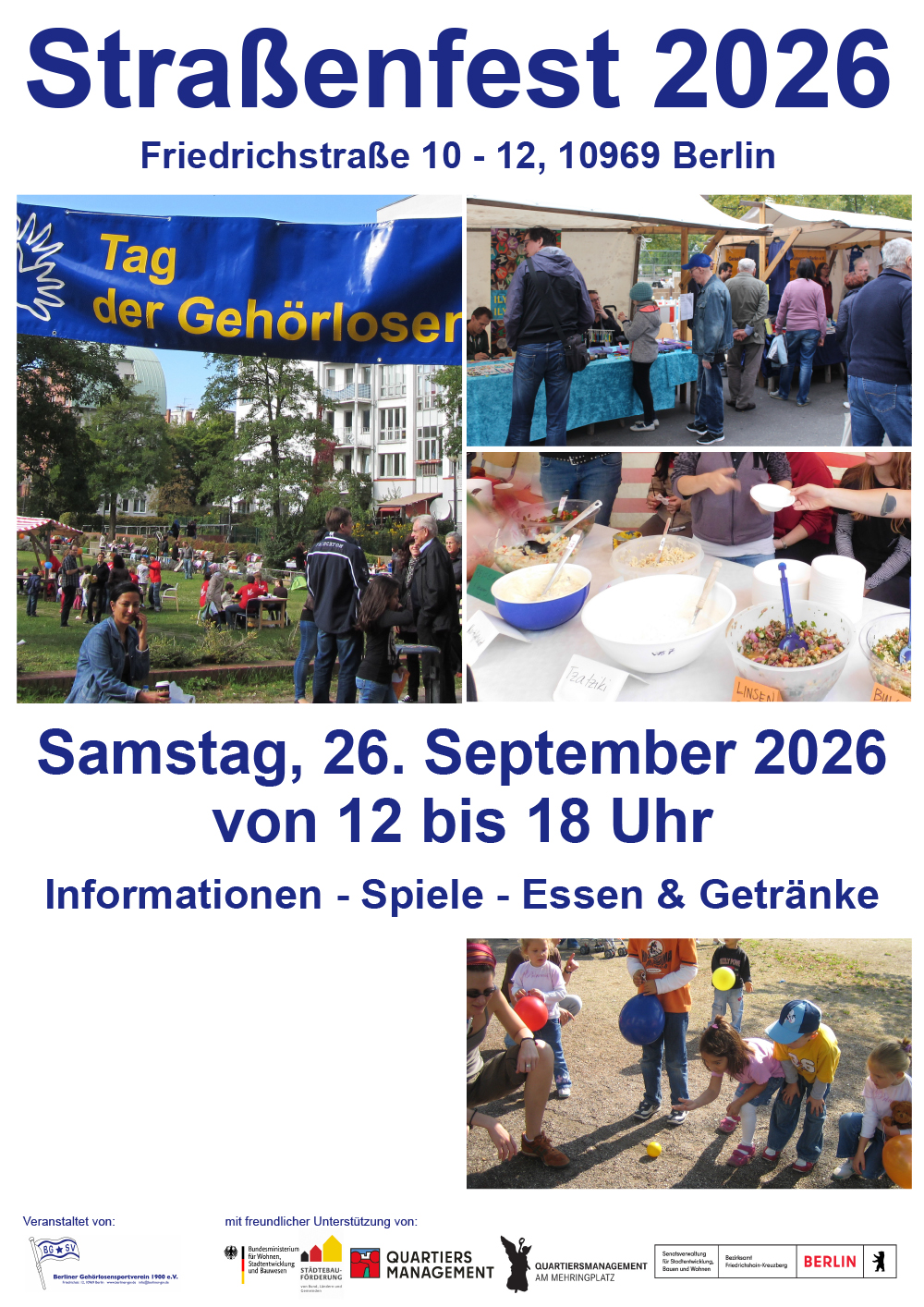 Plakat Straßenfest 2026 Friedrichstr